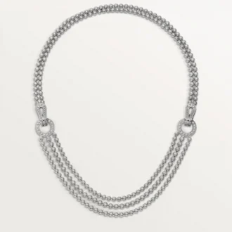 Agrafe Necklace, Brilliant-Cut Diamonds, Paved