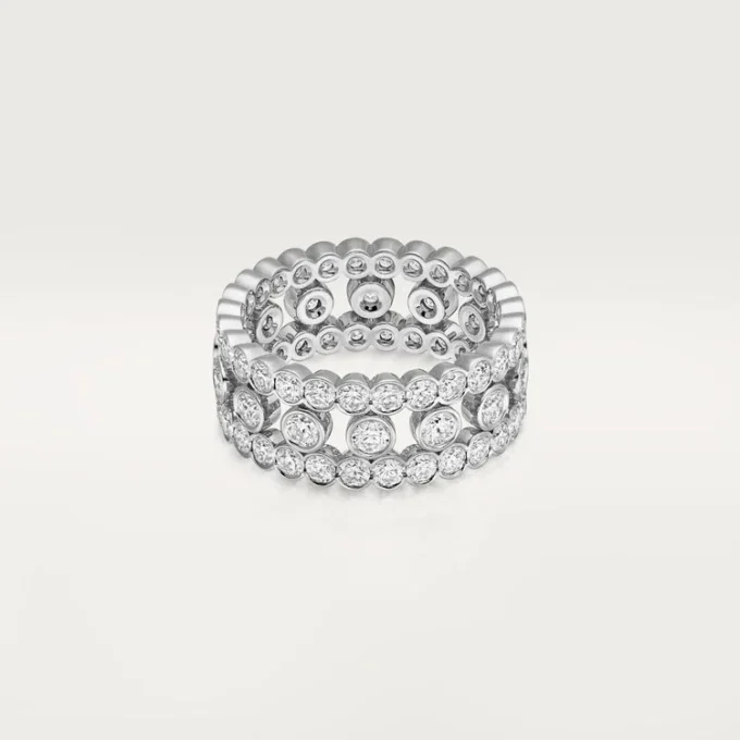 Broderie De Cartier Ring, Triple Row, Diamonds Broderie De Cartier Ring, Triple Row, Diamonds