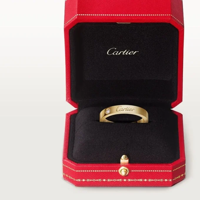 C De Cartier Wedding Band, 3 Mm Width, 1 Diamond C De Cartier Wedding Band, 3 Mm Width, 1 Diamond