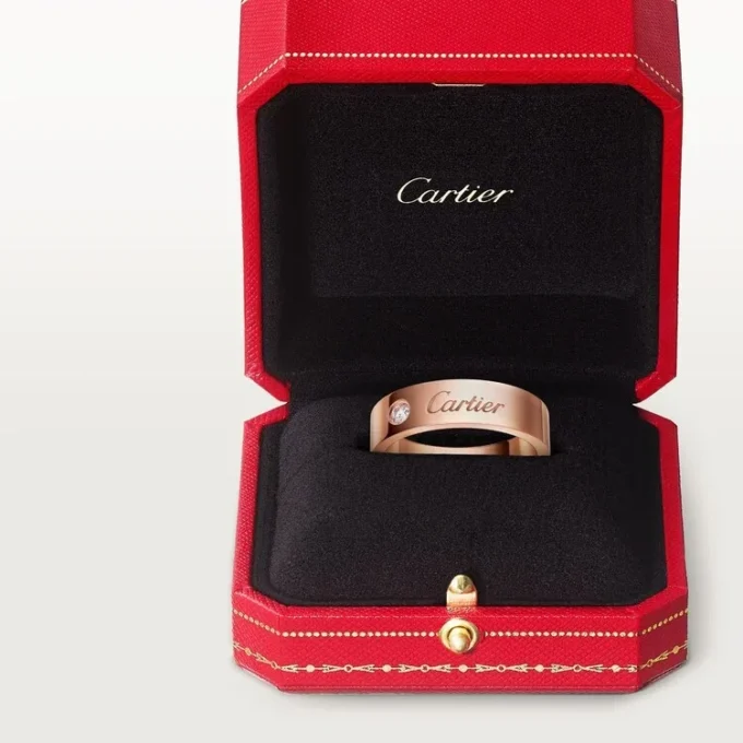 C De Cartier Wedding Ring, 5 Mm Width, 1 Diamond C De Cartier Wedding Ring, 5 Mm Width, 1 Diamond