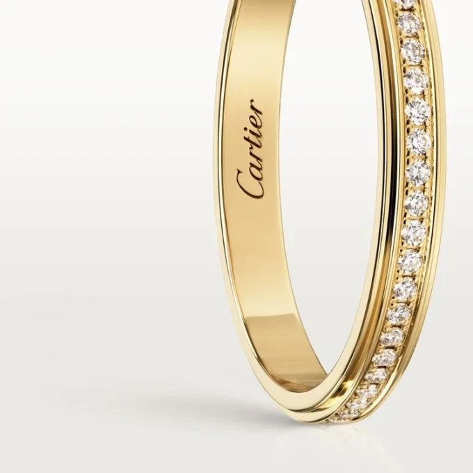 Cartier D’amour Wedding Ring, 2.3 Mm Width, Paved Cartier D’amour Wedding Ring, 2.3 Mm Width, Paved