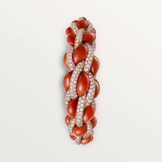 Cartier Libre Tressage Bracelet, Coral Cartier Libre Tressage Bracelet, Coral