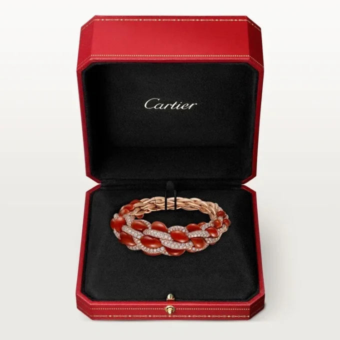 Cartier Libre Tressage Bracelet, Coral Cartier Libre Tressage Bracelet, Coral