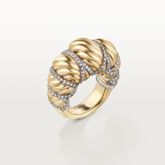 Cartier Libre Tressage Ring, Diamonds