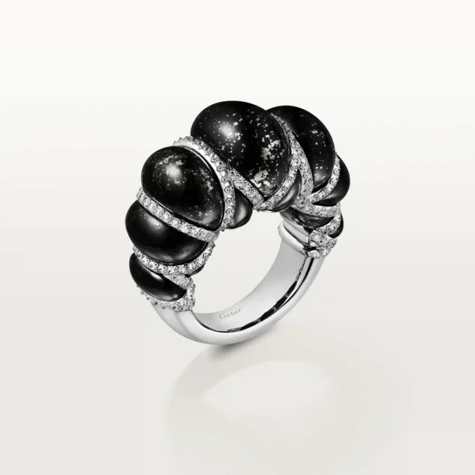 Cartier Libre Tressage Ring, Metaquartzite, Diamonds