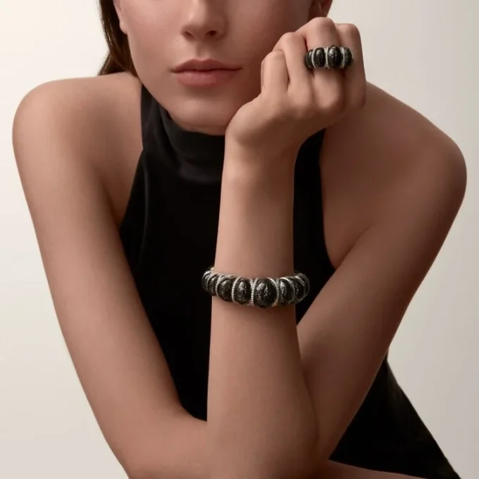 Cartier Libre Tressage Ring, Metaquartzite, Diamonds