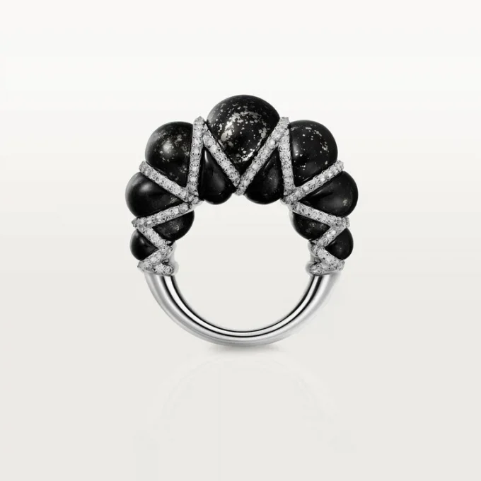 Cartier Libre Tressage Ring, Metaquartzite, Diamonds