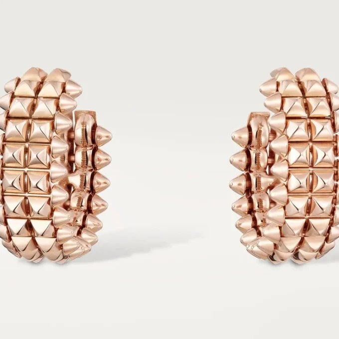 Clash De Cartier Hoop Earrings, Double Row Clash De Cartier Hoop Earrings, Double Row