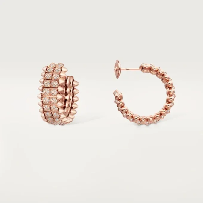 Clash De Cartier Hoop Earrings, Double Row, Paved Clash De Cartier Hoop Earrings, Double Row, Paved