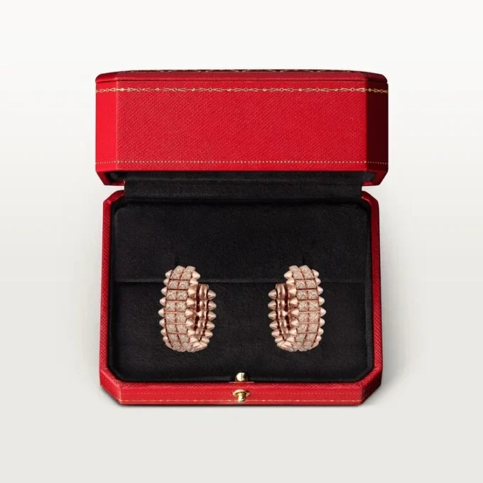 Clash De Cartier Hoop Earrings, Double Row, Paved Clash De Cartier Hoop Earrings, Double Row, Paved