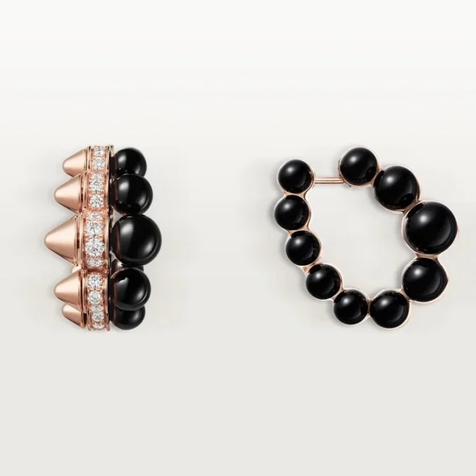 Clash De Cartier Hoop Earrings, Onyx, Extra-Large Model, Diamonds Clash De Cartier Hoop Earrings, Onyx, Extra-Large Model, Diamonds
