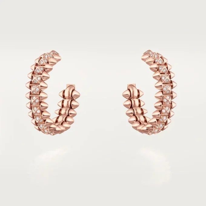 Clash De Cartier Hoop Earrings, Small Model, Paved Clash De Cartier Hoop Earrings, Small Model, Paved