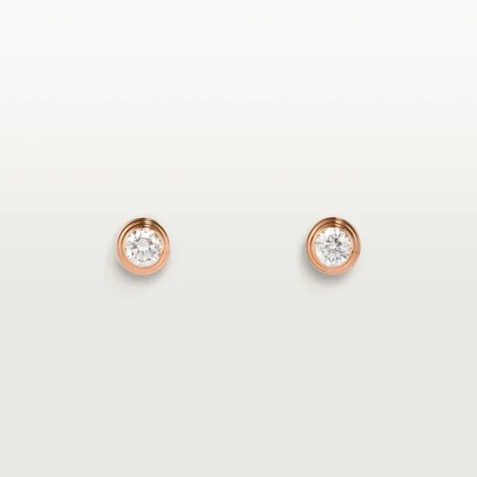 Diamants Legers Earrings, Mm – Pink Gold, Diamonds – Cartier Diamants Legers Earrings, Mm – Pink Gold, Diamonds – Cartier