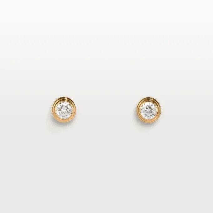 Diamants Legers Earrings, Mm – Yellow Gold, Diamonds – Cartier Diamants Legers Earrings, Mm – Yellow Gold, Diamonds – Cartier