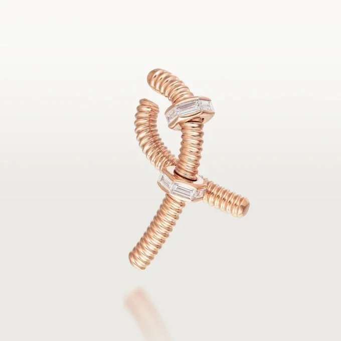 Ecrou De Cartier Left Earring – Rose Gold, Diamonds – Cartier Ecrou De Cartier Left Earring – Rose Gold, Diamonds – Cartier
