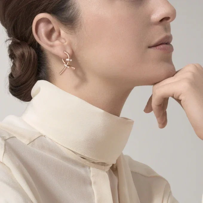 Ecrou De Cartier Left Earring – Rose Gold, Diamonds – Cartier Ecrou De Cartier Left Earring – Rose Gold, Diamonds – Cartier