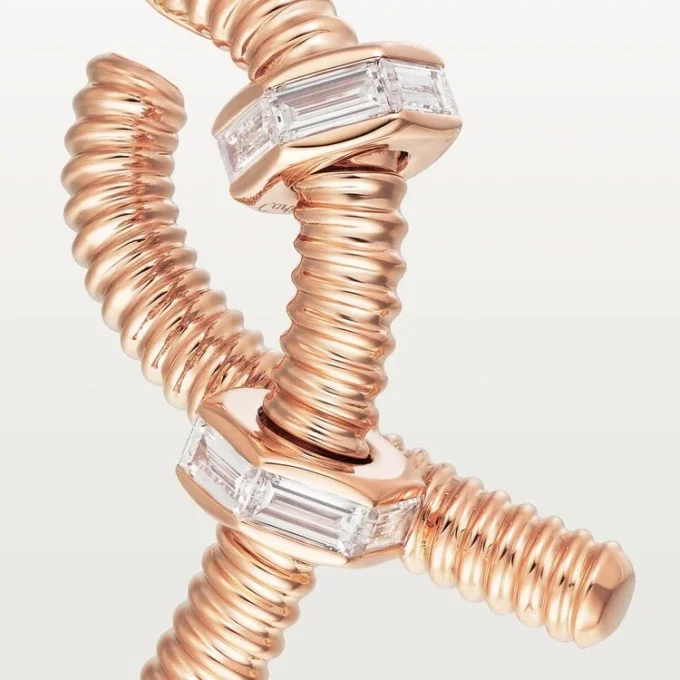 Ecrou De Cartier Left Earring – Rose Gold, Diamonds – Cartier Ecrou De Cartier Left Earring – Rose Gold, Diamonds – Cartier