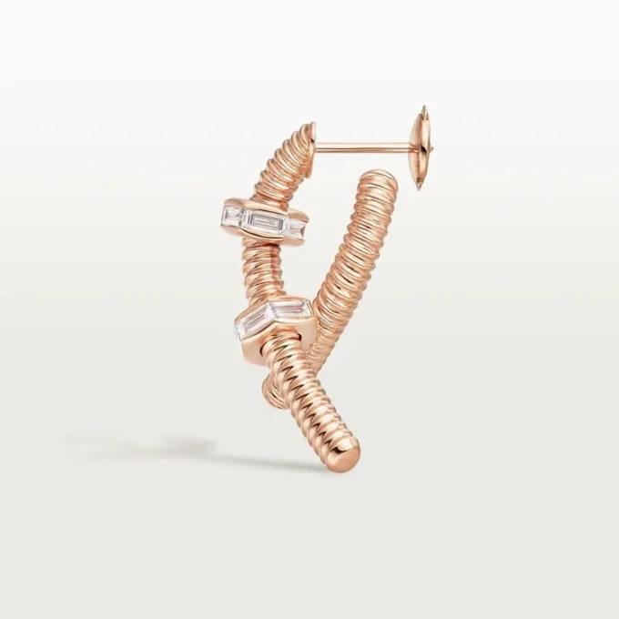 Ecrou De Cartier Right Earring – Rose Gold, Diamonds – Cartier Ecrou De Cartier Right Earring – Rose Gold, Diamonds – Cartier