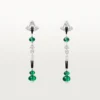 En Equilibre Earrings, Emerald, Paved En Equilibre Earrings, Emerald, Paved