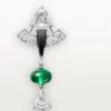 En Equilibre Earrings, Emerald, Paved En Equilibre Earrings, Emerald, Paved