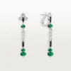 En Equilibre Earrings, Emerald, Paved En Equilibre Earrings, Emerald, Paved