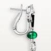 En Equilibre Earrings, Emerald, Paved En Equilibre Earrings, Emerald, Paved