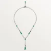 En Equilibre Necklace, Emerald, Paved En Equilibre Necklace, Emerald, Paved