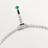 En Equilibre Necklace, Emerald, Paved En Equilibre Necklace, Emerald, Paved