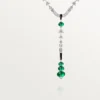 En Equilibre Necklace, Emerald, Paved En Equilibre Necklace, Emerald, Paved