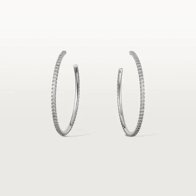 Etincelle De Cartier Earrings, Large Model – White Gold, Diamonds – Cartier Etincelle De Cartier Earrings, Large Model – White Gold, Diamonds – Cartier