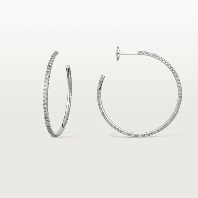 Etincelle De Cartier Earrings, Large Model – White Gold, Diamonds – Cartier Etincelle De Cartier Earrings, Large Model – White Gold, Diamonds – Cartier