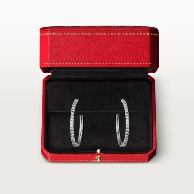 Etincelle De Cartier Earrings, Medium Model – White Gold, Diamonds – Cartier Etincelle De Cartier Earrings, Medium Model – White Gold, Diamonds – Cartier