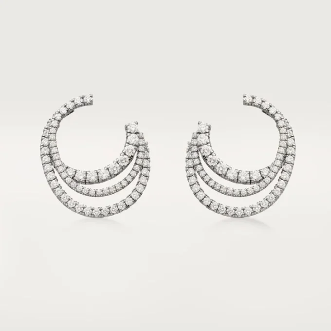 Etincelle De Cartier Earrings – White Gold, Diamonds – Cartier Etincelle De Cartier Earrings – White Gold, Diamonds – Cartier