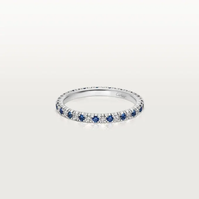 Etincelle De Cartier Wedding Band – Platinum, Sapphires, Diamonds – Cartier
