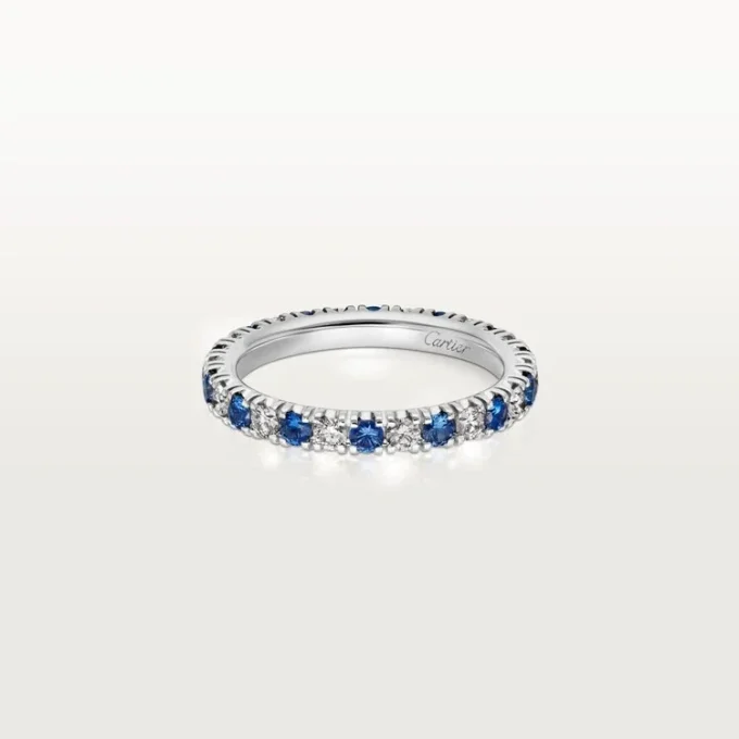 Etincelle De Cartier Wedding Band – Platinum, Sapphires, Diamonds – Cartier