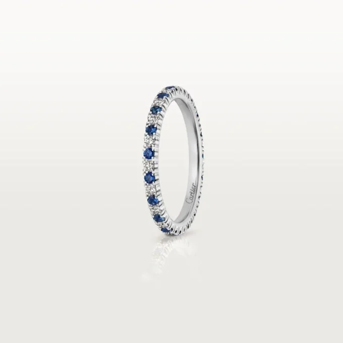 Etincelle De Cartier Wedding Band – Platinum, Sapphires, Diamonds – Cartier