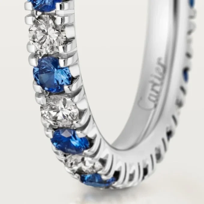 Etincelle De Cartier Wedding Band – Platinum, Sapphires, Diamonds – Cartier