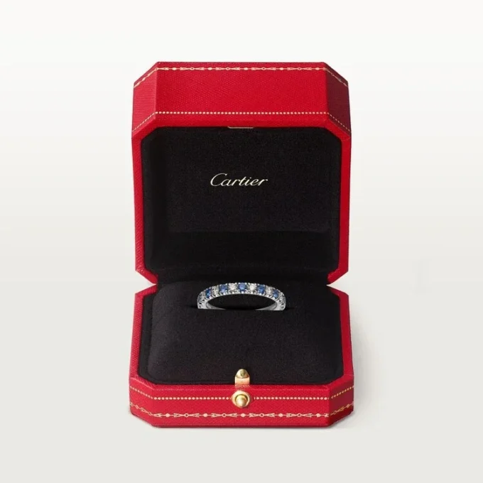 Etincelle De Cartier Wedding Band – Platinum, Sapphires, Diamonds – Cartier