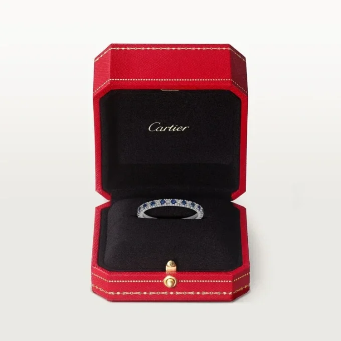 Etincelle De Cartier Wedding Band – Platinum, Sapphires, Diamonds – Cartier