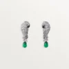 Faune Et Flore De Cartier Earrings, Emerald Drops, Paved Faune Et Flore De Cartier Earrings, Emerald Drops, Paved