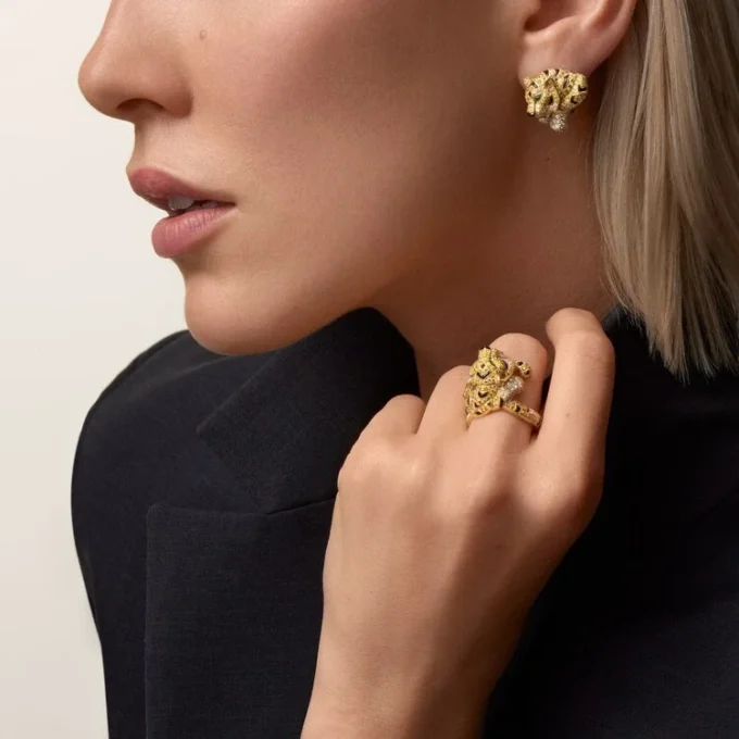Faune Et Flore De Cartier Earrings, Yellow, Orange and Brown Diamonds, Paved Faune Et Flore De Cartier Earrings, Yellow, Orange and Brown Diamonds, Paved