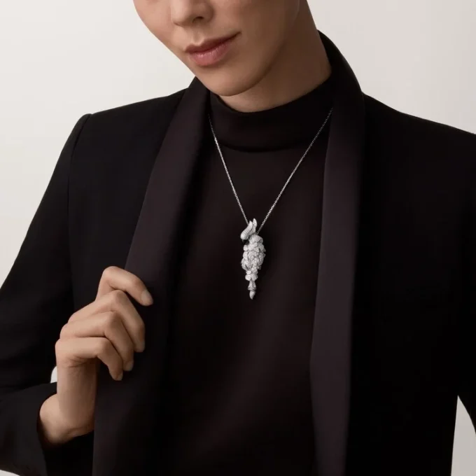 Faune Et Flore De Cartier Necklace, Paved