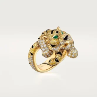 Faune Et Flore De Cartier Ring, Yellow, Orange and Brown Diamonds, Paved
