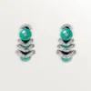 Geometrie & Contrastes Earrings, Chrysoprase, Paved Geometrie & Contrastes Earrings, Chrysoprase, Paved