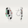 Geometrie & Contrastes Earrings, Chrysoprase, Paved Geometrie & Contrastes Earrings, Chrysoprase, Paved