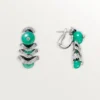 Geometrie & Contrastes Earrings, Chrysoprase, Paved Geometrie & Contrastes Earrings, Chrysoprase, Paved