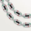 Geometrie & Contrastes Necklace, Chrysoprase, Multi-Wear, Paved Geometrie & Contrastes Necklace, Chrysoprase, Multi-Wear, Paved