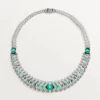 Geometrie & Contrastes Necklace, Chrysoprase, Paved Geometrie & Contrastes Necklace, Chrysoprase, Paved