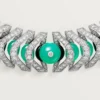 Geometrie & Contrastes Necklace, Chrysoprase, Paved Geometrie & Contrastes Necklace, Chrysoprase, Paved