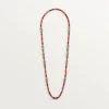 Geometrie & Contrastes Necklace, Coral, Paved Geometrie & Contrastes Necklace, Coral, Paved